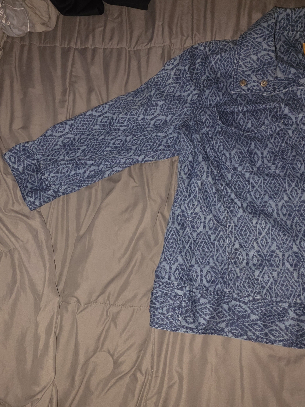 Ruby Rd. Blue Patterned Blazer Jacket - Picture 3 of 8